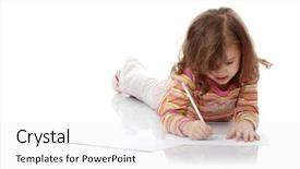  Presentation with old - Slides with portrait of a 5 year background and a white colored foreground