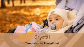  Presentation with maple - Presentation design with portrait-of-a-baby background and a  colored foreground