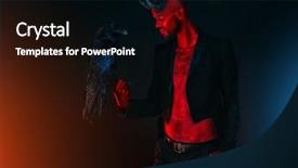  Presentation with raven black - Beautiful presentation featuring portrait of a bad demon backdrop and a black colored foreground