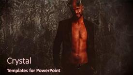  Presentation with horror movie - Presentation consisting of portrait of a bad demon over the grunge background horror movie nightmare halloween background and a wine colored foreground