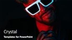  Presentation with horror movie - Beautiful slide set featuring portrait-of-a-bad-demon backdrop and a black colored foreground