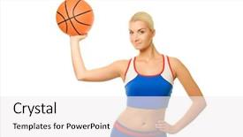  Presentation with basketball - Amazing presentation having portrait of a basketball player backdrop and a  colored foreground