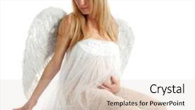  Presentation with angel baby - Slides enhanced with portrait of a beautiful angelic background and a lemonade colored foreground