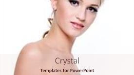  Presentation with white wedding - Colorful slide deck enhanced with portrait of a beautiful bride with fashion wedding hairstyle - isolated on white backdrop and a lemonade colored foreground