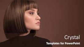  Presentation with brown - Slide set enhanced with portrait-of-a-beautiful-brown background and a tawny brown colored foreground