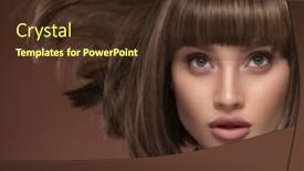  Presentation with haircut - Theme with portrait-of-a-beautiful-brown background and a wine colored foreground