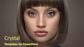  Presentation with haircut - Slides enhanced with portrait-of-a-beautiful-brown background and a tawny brown colored foreground