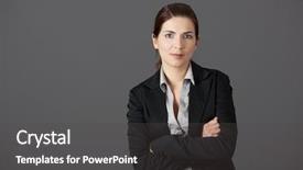  Presentation with gray - Presentation theme having portrait of a beautiful business background and a  colored foreground