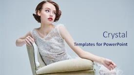  Presentation with dubai evening skyline luxury district - Amazing slide deck having portrait-of-a-beautiful-chic backdrop and a lemonade colored foreground