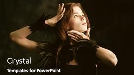  Presentation with art dance - Slide deck with portrait-of-a-beautiful-dancer background and a black colored foreground