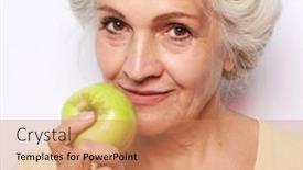  Presentation with elderly - Amazing slides having portrait-of-a-beautiful-elderly backdrop and a coral colored foreground