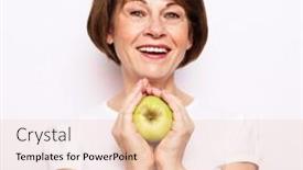  Presentation with elderly - Slide deck consisting of portrait-of-a-beautiful-elderly background and a lemonade colored foreground