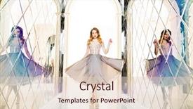  Presentation with elegant - Presentation enhanced with portrait of a beautiful elegant background and a lemonade colored foreground