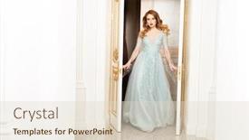  Presentation with elegant wedding - Slide deck enhanced with portrait-of-a-beautiful-elegant background and a lemonade colored foreground