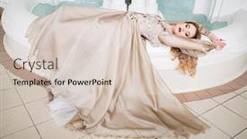  Presentation with elegant wedding - Slide set consisting of portrait-of-a-beautiful-elegant background and a lemonade colored foreground