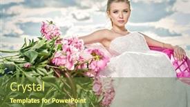  Presentation with elegant wedding - Beautiful PPT theme featuring portrait-of-a-beautiful-elegant backdrop and a tawny brown colored foreground