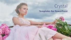  Presentation with elegant wedding - Beautiful slide deck featuring portrait-of-a-beautiful-elegant backdrop and a lemonade colored foreground