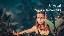  Presentation with ethnic - Amazing slide set having portrait-of-a-beautiful-ethnic backdrop and a ocean colored foreground