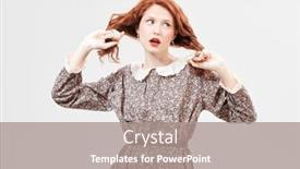  Presentation with feminine - Slide set with portrait-of-a-beautiful-ginger background and a  colored foreground