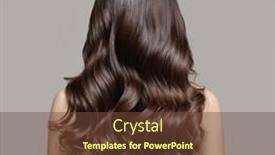  Presentation with curly hair - Presentation having portrait-of-a-beautiful-girl background and a tawny brown colored foreground