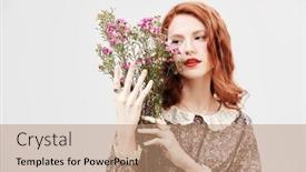  Presentation with feminine - Presentation enhanced with portrait-of-a-beautiful-girl background and a  colored foreground