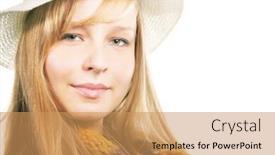  Presentation with girl scouts animated - Slides with portrait-of-a-beautiful-girl background and a  colored foreground