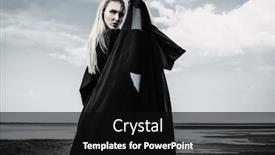  Presentation with gothic fashion - Slide set having portrait of a beautiful gothic woman in black clothes posing outdoor beauty fashion background and a black colored foreground