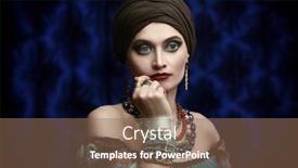  Presentation with ethnic - Presentation design consisting of portrait-of-a-beautiful-gypsy background and a coral colored foreground