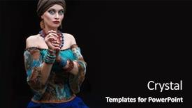  Presentation with black woman - Amazing presentation theme having portrait-of-a-beautiful-gypsy backdrop and a black colored foreground