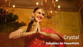  Presentation with indian - Presentation design with portrait-of-a-beautiful-indian background and a tawny brown colored foreground