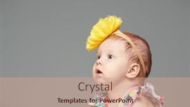  Presentation with baby spa - Slide deck having portrait-of-a-beautiful-infant background and a coral colored foreground