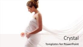  Presentation with pregnant woman - Theme featuring portrait of a beautiful pregnant background and a lemonade colored foreground