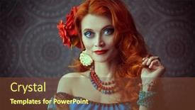  Presentation with red - Slide deck featuring portrait-of-a-beautiful-red background and a tawny brown colored foreground