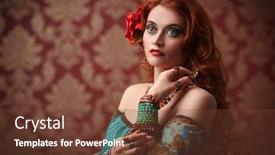  Presentation with red - Amazing slides having portrait-of-a-beautiful-red backdrop and a tawny brown colored foreground