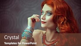  Presentation with red - Amazing PPT theme having portrait-of-a-beautiful-red backdrop and a tawny brown colored foreground