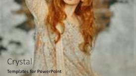  Presentation with bohemian - Slide set featuring portrait-of-a-beautiful-red background and a coral colored foreground