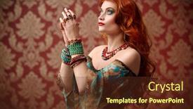  Presentation with ethnic - Cool new theme with portrait-of-a-beautiful-red backdrop and a tawny brown colored foreground
