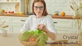  Presentation with furniture design - Slide set with portrait-of-a-beautiful-red background and a  colored foreground