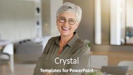  Presentation with hair - Colorful theme enhanced with portrait-of-a-beautiful-smiling backdrop and a gray colored foreground