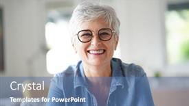  Presentation with beautiful black women smiling - Amazing theme having portrait-of-a-beautiful-smiling backdrop and a ocean colored foreground