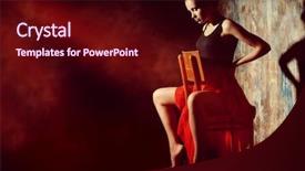  Presentation with spanish art - Colorful PPT theme enhanced with portrait of a beautiful spanish backdrop and a  colored foreground