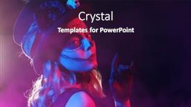  Presentation with sugar skull - PPT theme enhanced with portrait-of-a-beautiful-sugar background and a wine colored foreground