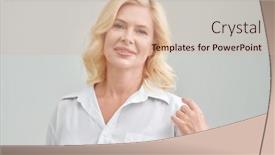  Presentation with beauty makeup - Slides consisting of portrait-of-a-beautiful-well and a coral colored foreground