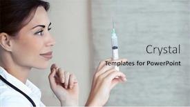  Presentation with anti virus - Amazing presentation having portrait-of-a-beautiful-woman backdrop and a light gray colored foreground