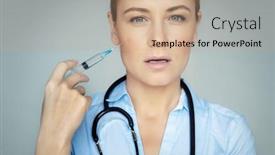  Presentation with wrinkle - Cool new slides with portrait-of-a-beautiful-woman backdrop and a coral colored foreground