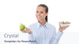  Presentation with pistachio texture nuts green fresh - Presentation design enhanced with portrait-of-a-beautiful-woman background and a sky blue colored foreground