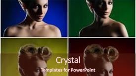  Presentation with haircut - Colorful PPT layouts enhanced with red yellow green blue emotions - portrait of a beautiful woman backdrop and a wine colored foreground