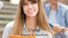  Presentation with college - PPT theme enhanced with portrait of a beautiful young background and a  colored foreground
