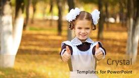  Presentation with festive - Theme featuring portrait-of-a-beautiful-young background and a yellow colored foreground