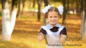  Presentation with festive - Theme with portrait-of-a-beautiful-young background and a yellow colored foreground